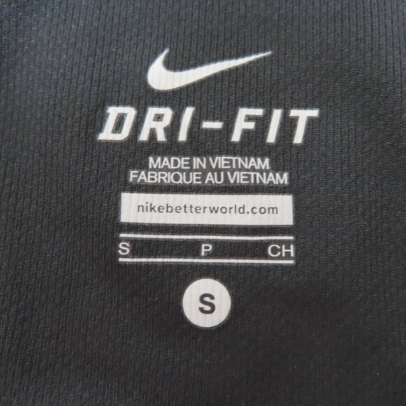 Nike Womens Small Black Mesh Accent Short Sleeve Athletic T Shirt Top Dri Fit - Picture 6 of 9